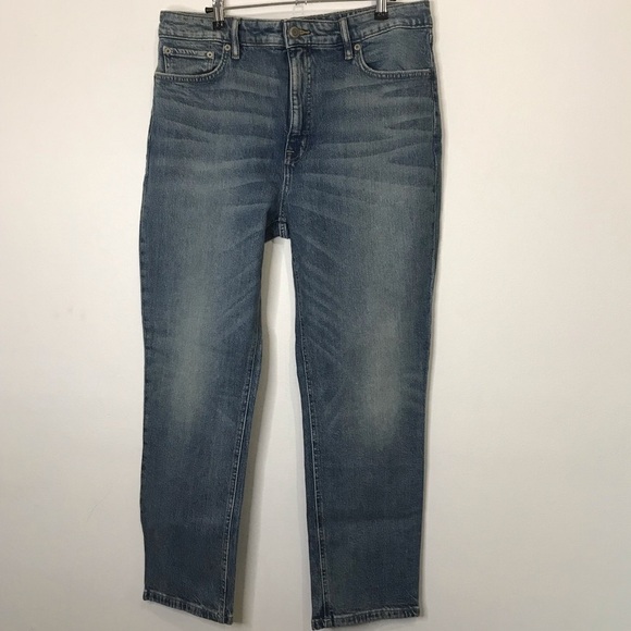 Lauren Ralph Lauren Black Label Med Wash High Rise Stretch Straight Leg size 14 - Picture 2 of 13